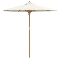 Градински парасол Кремаво бяло 217 x 217 x 230 см бамбук