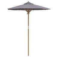 Градински парасол Тъмносив 180 x 180 x 230 см бамбук