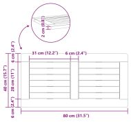 Топ за маса Кафяво 80 x 40 x 2 cm Акациево дърво масив