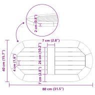 Топ за маса Кафяво 80 x 40 x 2 cm Акациево дърво масив