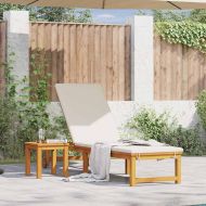 Шезлонг Кафяво 53 x 202 x 89см Масивна акациева дървесина