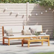 Шезлонг Кафяво 200 x 57 x 75 см Масивна акациева дървесина