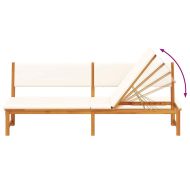 Шезлонг Кафяво 200 x 57 x 75 см Масивна акациева дървесина