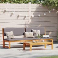 Шезлонг Кафяво 200 x 57 x 75 см Масивна акациева дървесина