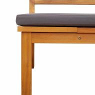 Шезлонг Кафяво 200 x 57 x 75 см Масивна акациева дървесина