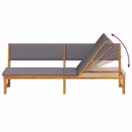 Шезлонг Кафяво 200 x 57 x 75 см Масивна акациева дървесина