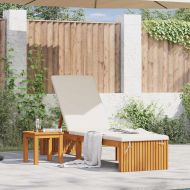 Шезлонг Кафяво 200 x 55 x 94см Масивна акациева дървесина