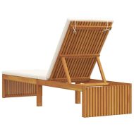 Шезлонг Кафяво 200 x 55 x 94см Масивна акациева дървесина
