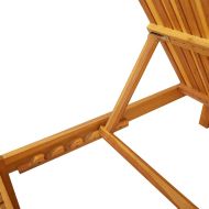 Шезлонг Кафяво 200 x 55 x 94см Масивна акациева дървесина