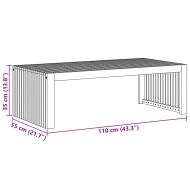 Масичка за кафе Кафяво 110 x 55 x 35 cm Акациево дърво масив