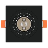 Спотлайтове с прожектори 6 pcs Черно 9 x 9 x см Алуминий