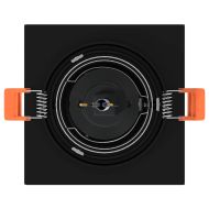 Спотлайтове с прожектори 24 pcs Черно 9 x 9 x см Алуминий