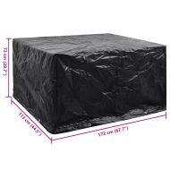 Покривало за градински мебели 8 капси 172 x 113 x 73 см