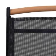 Сгъваеми градински столове 4 бр алуминий и Textilene черни