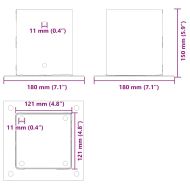 Основи за стълбове квадрат 4 бр 121x121 мм поцинкована стомана
