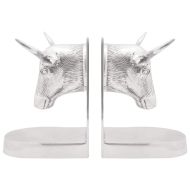 Подпори за книги 2 pcs Сребрист 21.5 x 15.5 x 20 см Алуминий