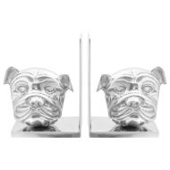 Подпори за книги 2 pcs Сребрист 8 x 12 x 16.5 см Алуминий