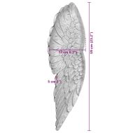 Скулптура с криле Сребрист 17 x 5 x 59 см Алуминий