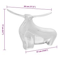 Скулптура на бик Сребрист 37 x 44 x 17 см Алуминий