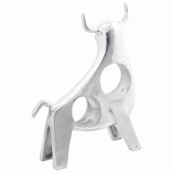 Скулптура на бик Сребрист 22 x 9.5 x 34 см Алуминий