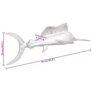 Скулптура Сребрист 91 x 8 x 26 см Алуминий