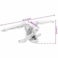 Скулптура Сребрист 63 x 20 x 22 см Алуминий