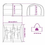 Палатка за съхранение на велосипеди с покрив Сив и оранжев