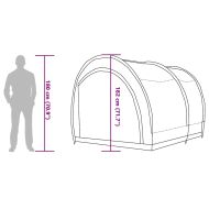 Палатка за съхранение на велосипеди с покрив Сив и оранжев