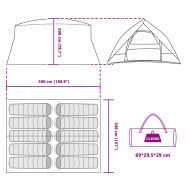 тунелна палатка с покрив Синьо 500 x 348 x 200 см тафта