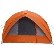 тунелна палатка с покрив Сив и оранжев 410 x 285 x 198 см тафта