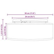 Таванна лампа Черно 30 x 13.5 см текстил