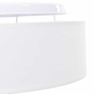 Таванна лампа Бяло 30 x 13.5 см текстил