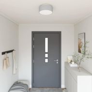 Таванна лампа Сив 30 x 13.5 см текстил