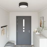 Таванна лампа Черно 38 x 13.5 см текстил