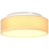 Таванна лампа Бяло 38 x 13.5 см текстил