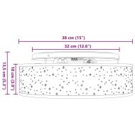 Таванна лампа Черно 38 x 13.5 см текстил