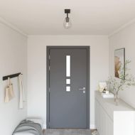 Таванен спот Черно 13 x 13 x 26 см Стъкло и метал