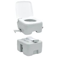 Къмпинг тоалетна Сив и бял 41,5 x 36,5 x 42 см Полиетилен