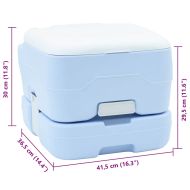 Къмпинг тоалетна Светлосиньо и бяло 41,5 x 36,5 x 30 cm