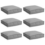 Възглавница за палетна седалка 6 pcs Сив 40 x 40 x 8 см
