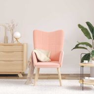 фотьойл Розово 62 x 67 x 95,5 см Тъкан Шерпа