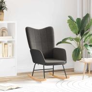 Люлеещ се стол Тъмен сив Тъкан Шерпа