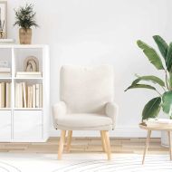 фотьойл Крем 63 x 67 x 94 см Тъкан Шерпа