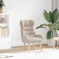 фотьойл Светлосиво 69 x 74 x 93 см Тъкан Шерпа