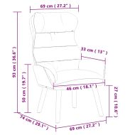 фотьойл Черно 69 x 74 x 93 см Тъкан Шерпа