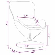 Стол яйце Светлосиво 63 x 73 x 90 см Кадифе