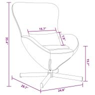 Стол яйце Черно 63 x 73 x 90 см Кадифе