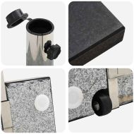 Основа за чадър Черно 41 x 41 x 37 см Гранит