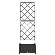 Градинска саксия с решетка Кафяво 40 x 40 x 125.5 см ПП