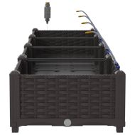 Градински саксии Кафяво 160 x 40 x 22 см Стомана